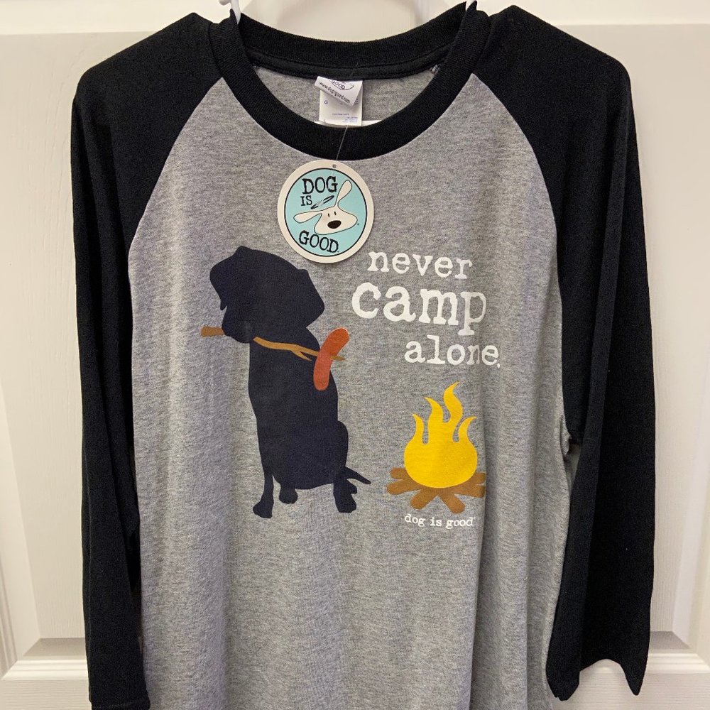 NWT Unisex Jersey Tshirt, Dog Is Good, Never Camp
